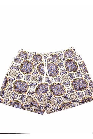 Costume boxer bambino con maioliche Aram Capri | BABYVERSUSARANCIO